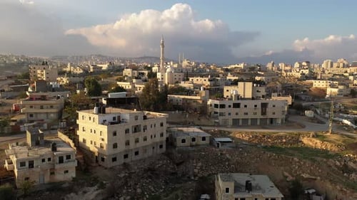 Palestine Town al-eizariya in jaudean desert