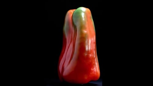 Red bell pepper, studio shot