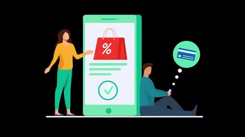 Online-Shopping-Animation HD auf Alpha