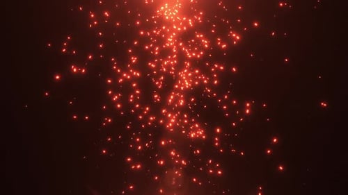 Abstract Light Burst with Fiery Energy Particles