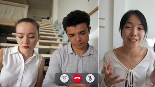 Les étudiants partagent des moments de sommeil tout en apprenant en ligne depuis chez eux
