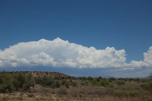 6K Cumulus Cloud Over High Desert Wide Angle Timelapse