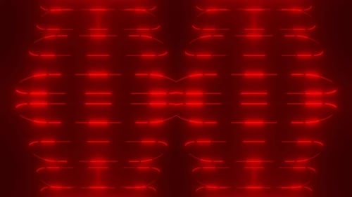 Red Neon Geometric Abstract Lines Loop Background