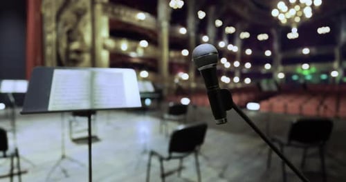 Set for a Performance in an Elegant Theater Before the Show Begins