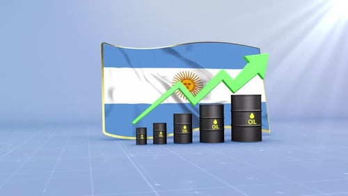Argentina Oil Revenue And Reserves Growth With Rising Green Arrow