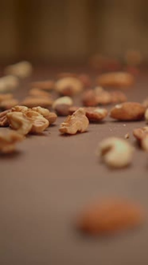 Assorted Nuts Displayed on a Table Surface