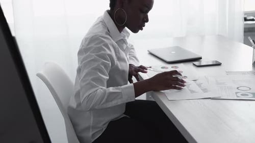 Market Analysis Statistics Research Business Woman