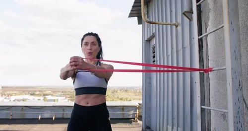 Sportive Effort Outdoor Resistance Training Female