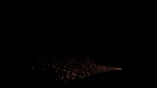 Golden Sparkling Particle Trail Transition Effect