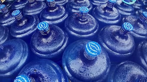 Purified Drinking Water Containers Ready for Delivery, Philippines