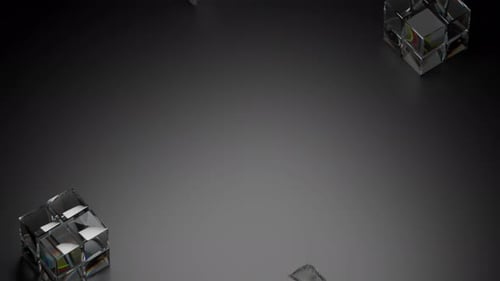 Abstract Background Glass Shapes with Refractions