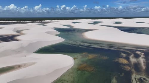 Lencois Maranhenses Skyline At Barreirinhas In Maranhao Brazil.