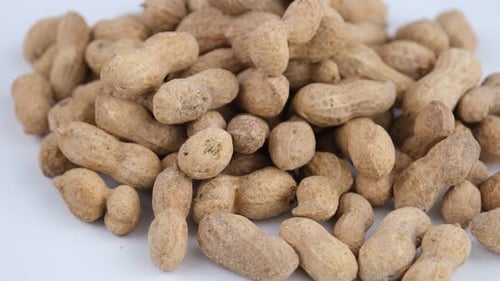 Heap of Peanuts in Shell Close Up