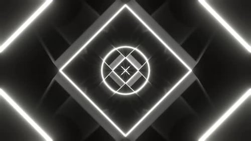 White Hypnotic Neons Moving Background Vj Loop In 4K