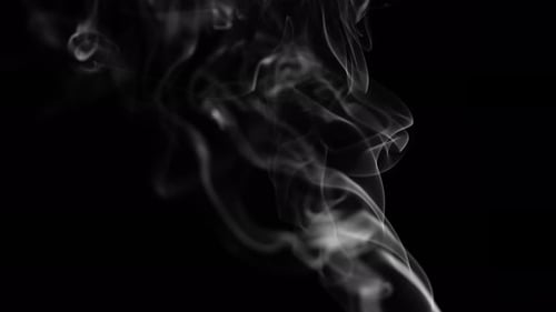 Billowing Smoke on a Black Background