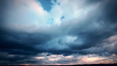 sky and clouds. timelapse sunset.