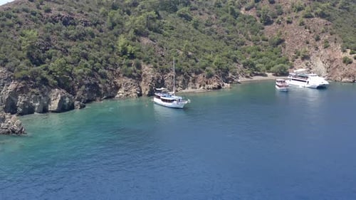 Luxury Boats On The Mediterranean Coast