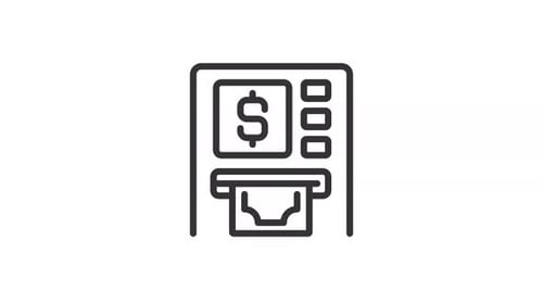 Animated ATM Linear Icon