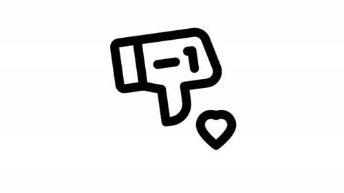 dislike line icon animation