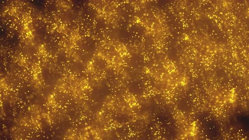Sparkling Golden Glitter Particles Motion Background