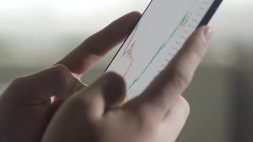 Bougies graphiques. Suivi du marché boursier.