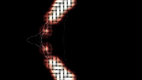 Abstract Glowing Weave with Dynamic Electrical Arcs