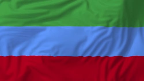 Dagestan Flag Waving Seamless Loop
