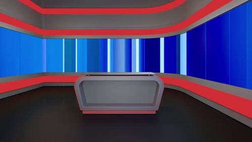 3D Virtual News Studio Ab0011 Hintergrundschleife