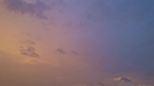 Twilight Sky Timelapse Moving Clouds and Sunset Clouds Float Through the Evening Dusk Twilight Sky