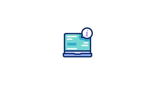 Animated Laptop Information Icon