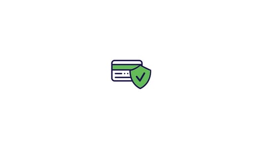 Animated Flat Design Credit Card Security Icon