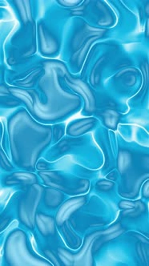 Vibrant Cyan Blue Fluid Gradient Abstract Background with Flowing Organic Shapes