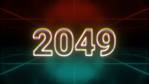 Digital Neon Year Countdown Title Reveal