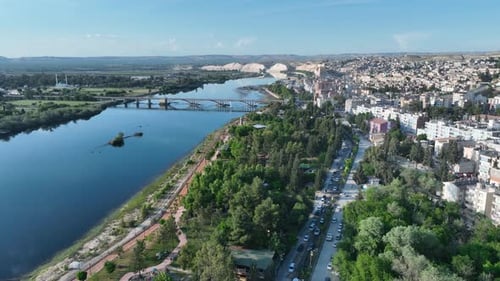 Sanliurfa, Birecik City Aerial View