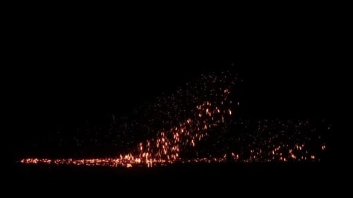 Golden Sparkle Particle Trail Transition Reveal