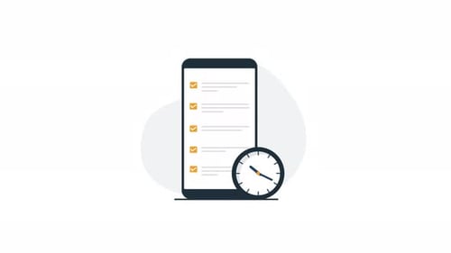 Vídeo de animação do conceito de gerenciamento de tarefas 4k