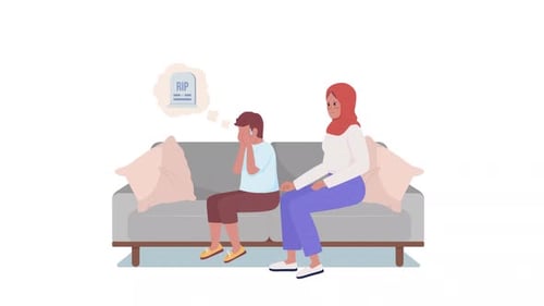 Pensamientos intrusivos aislados animados