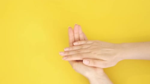Close Up Video of Female Hands Applauding Woman's Hand Clapping Celebrating and Applause Doing the
