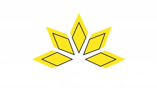 Geometric Lotus Logo Reveal Animation