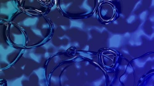 Fluid Water Bubbles Abstract Motion Graphics Background