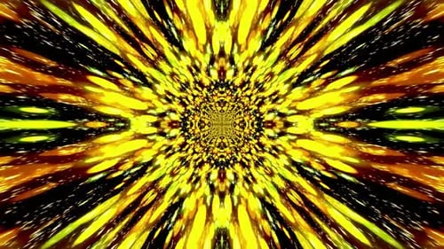 Vibrant abstract tunnel of light and energy rushes forward