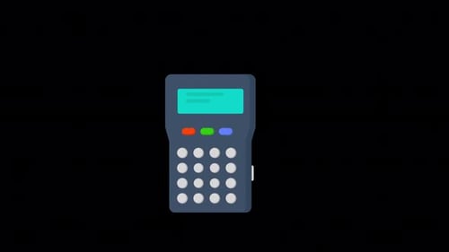 Flat Design Payment Terminal Transaction Animation