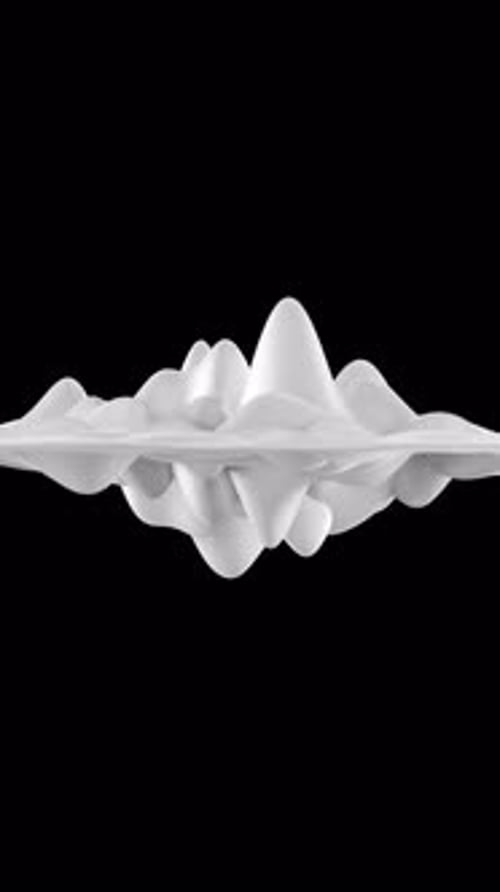 Abstract Fluid 3D Audio Waveform Visualizer Animation