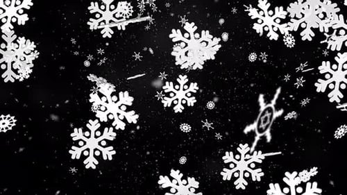 Seamless Winter Snowflakes Falling Background Animation