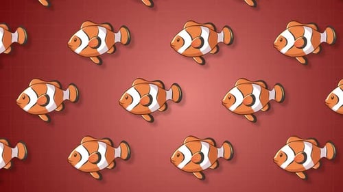Fish Pattern Animation Background