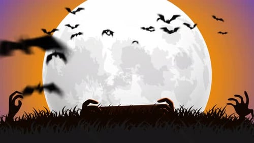 Halloween Background with cemetery