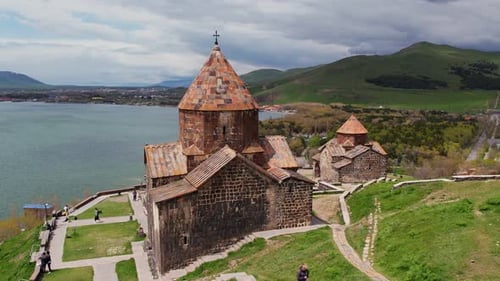 Luftaufnahme der Sehenswürdigkeiten Armeniens in