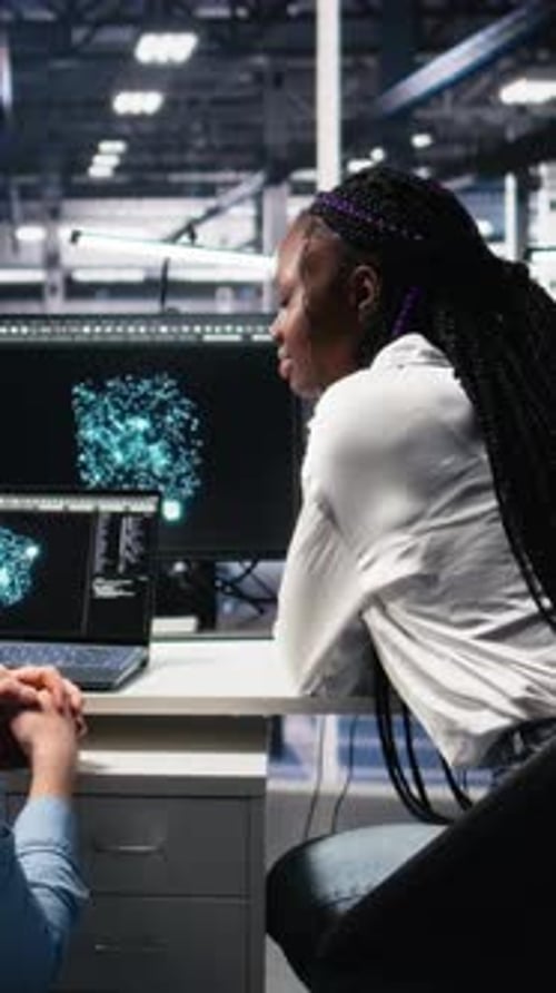 Vertical Video Server Room Computer Scientists Using AI to Review Infrastructure Diagnostics