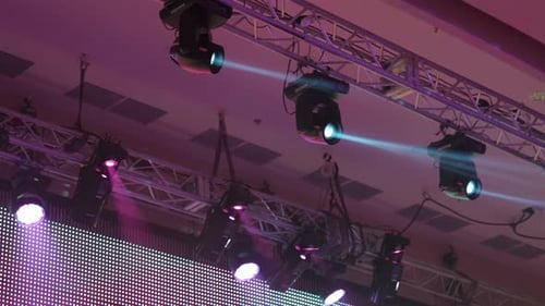 Moving Head Lighting and LED Display on Stage