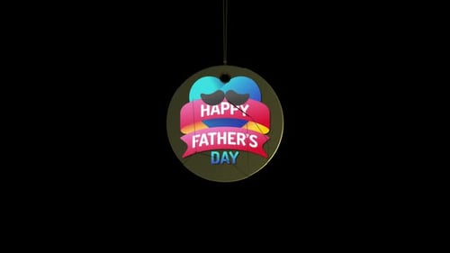Gold Geometric Father's Day Animated Celebration Title